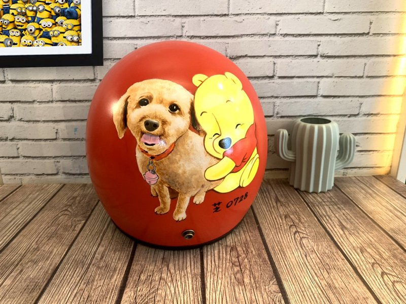 手绘疯 定制化 狗狗 猫猫 安全帽 彩绘 纪念 礼物 生日 情人节 - 订制画像 - 其他材质 多色