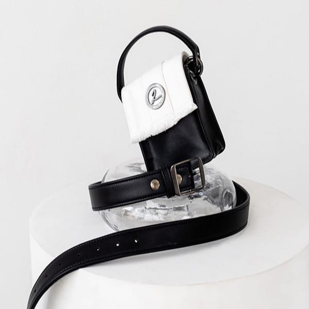 Fringed Multi - Pouch Canvas Leather Belt Bag - Black & White - 其他 - 防水材质 多色