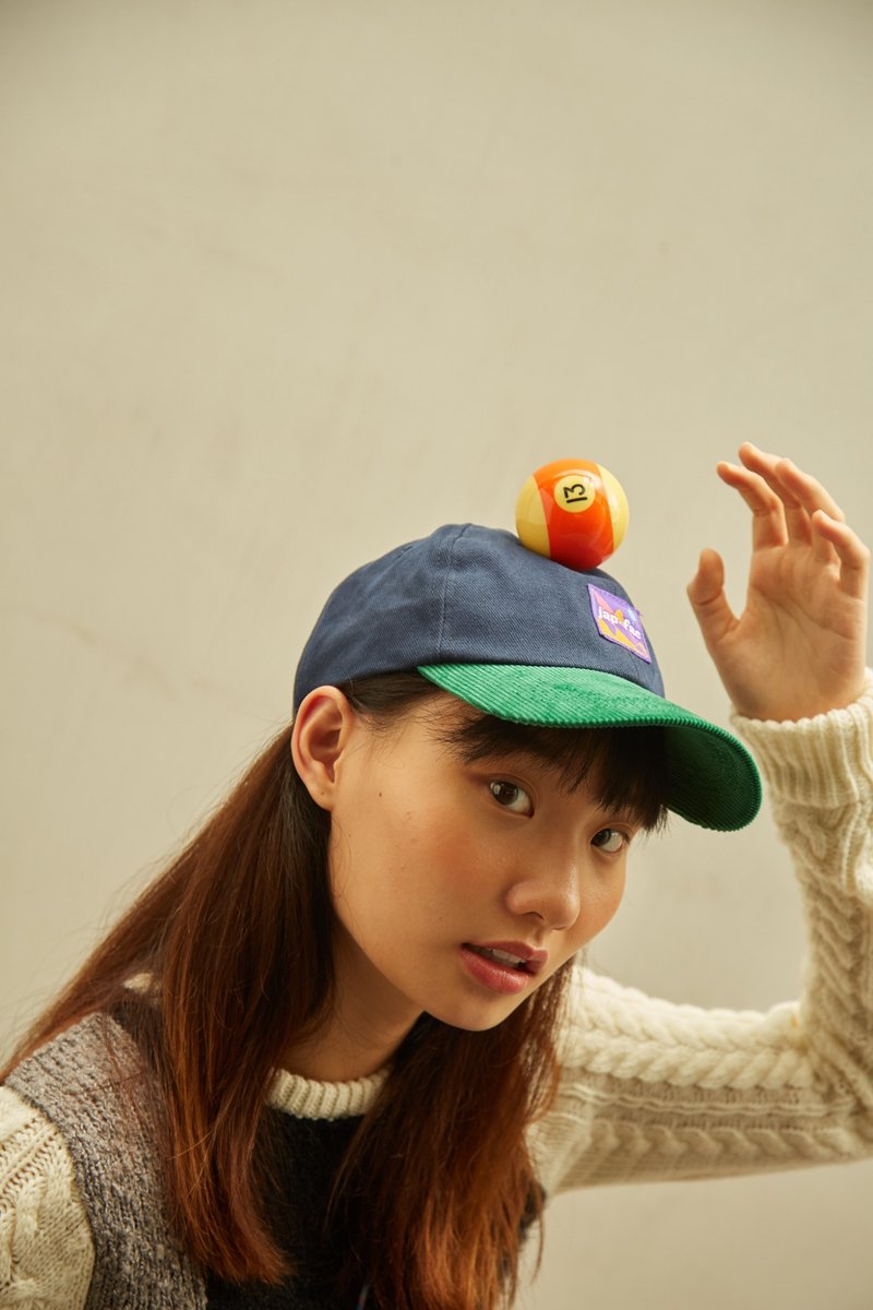 japfac Cap (Two-tone-Navy) - 帽子 - 其他材质 蓝色