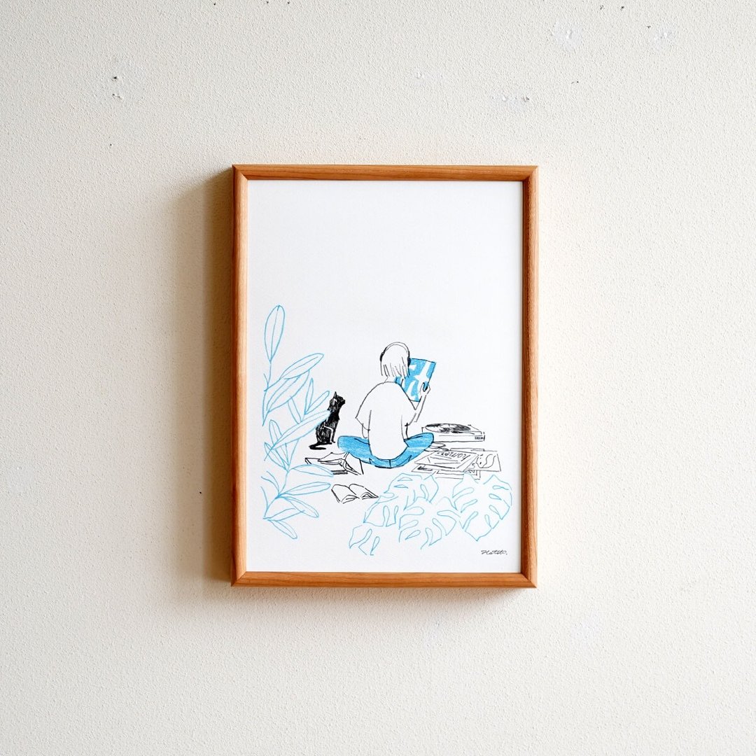 HATCH×DENTO | Picture Hatch Sunday A4 带框 - 海报/装饰画/版画 - 木头 