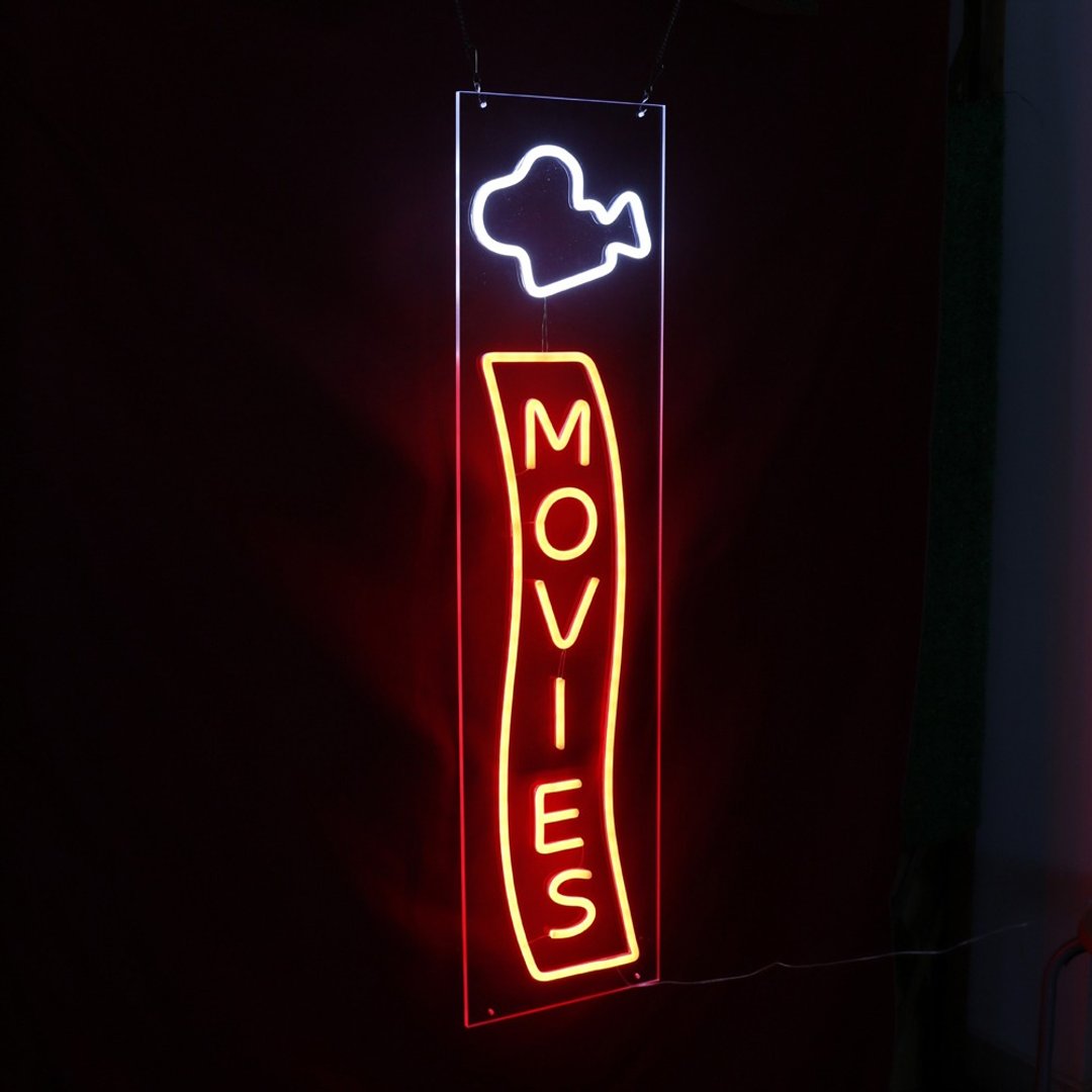 电影院 霓虹灯 Movies 发光字 Neon Sign 字 装饰 - 灯具/灯饰 - 压克力 透明