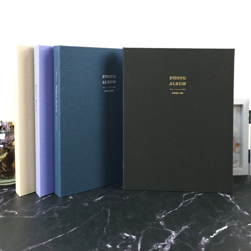 Chuyu 20K双格相本/相册/相册/明信片收纳/20张黑色内页/侧边置入 - 相簿/相册 - 纸 多色