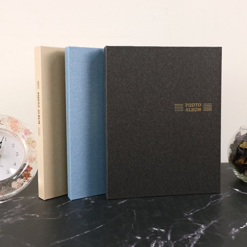 Chuyu 20K双格相本/相册/相册/明信片收纳/20张黑色内页/侧边置入 - 相簿/相册 - 纸 多色