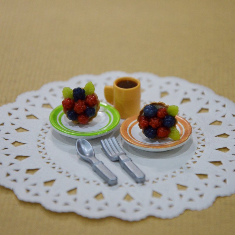 莓果塔耳环(耳针or夹式) - 耳环/耳夹 - 粘土 多色