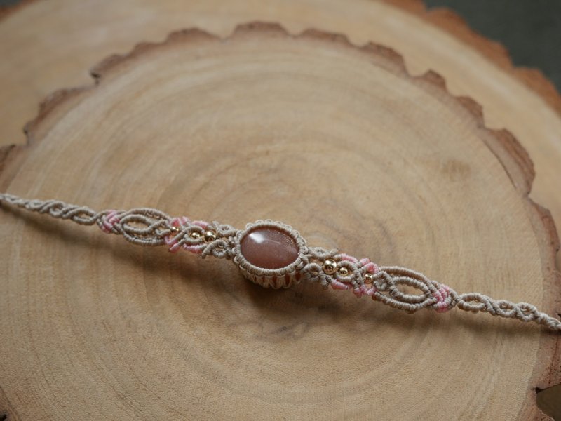 NB46/FW24~橘月光 l 蜡线 l 手工编织 l 手环 - 手链/手环 - 半宝石 蓝色