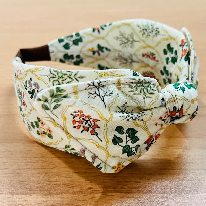 请MOYA 宽版手工发箍 花谱 - 发饰 - 棉 蓝色