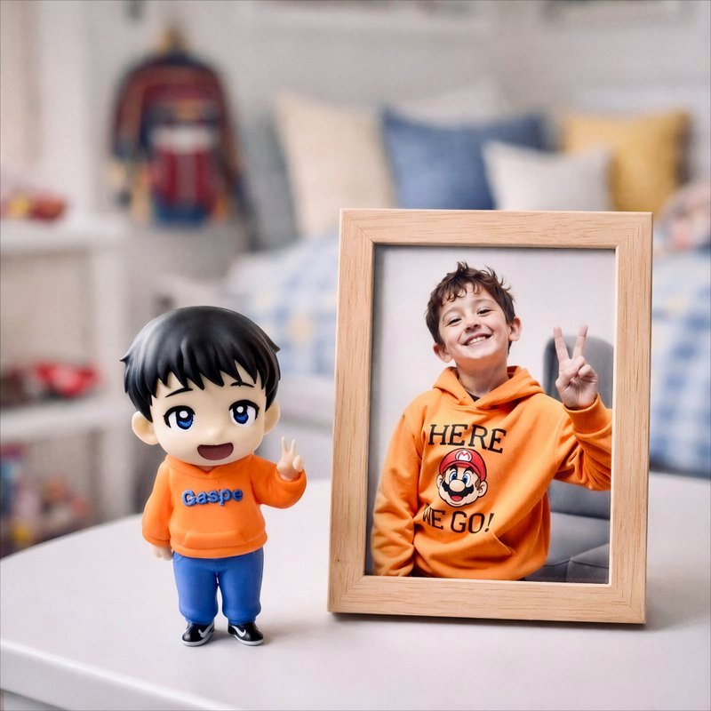 新品-定制卡通风人物公仔 3D 打印 Q版 Mini Me 肖像人偶公仔纪念 - 玩偶/公仔 - 塑料 粉红色