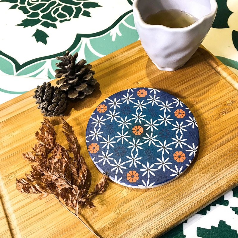 圆滚滚杯垫 ∣ 上善若水 - 杯垫 - 陶 蓝色