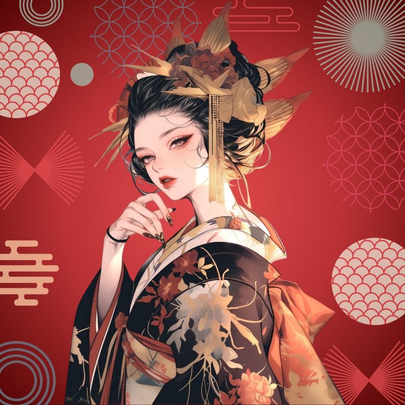 NaChi原创贴纸[玉藻前] - 贴纸 - 纸 黑色
