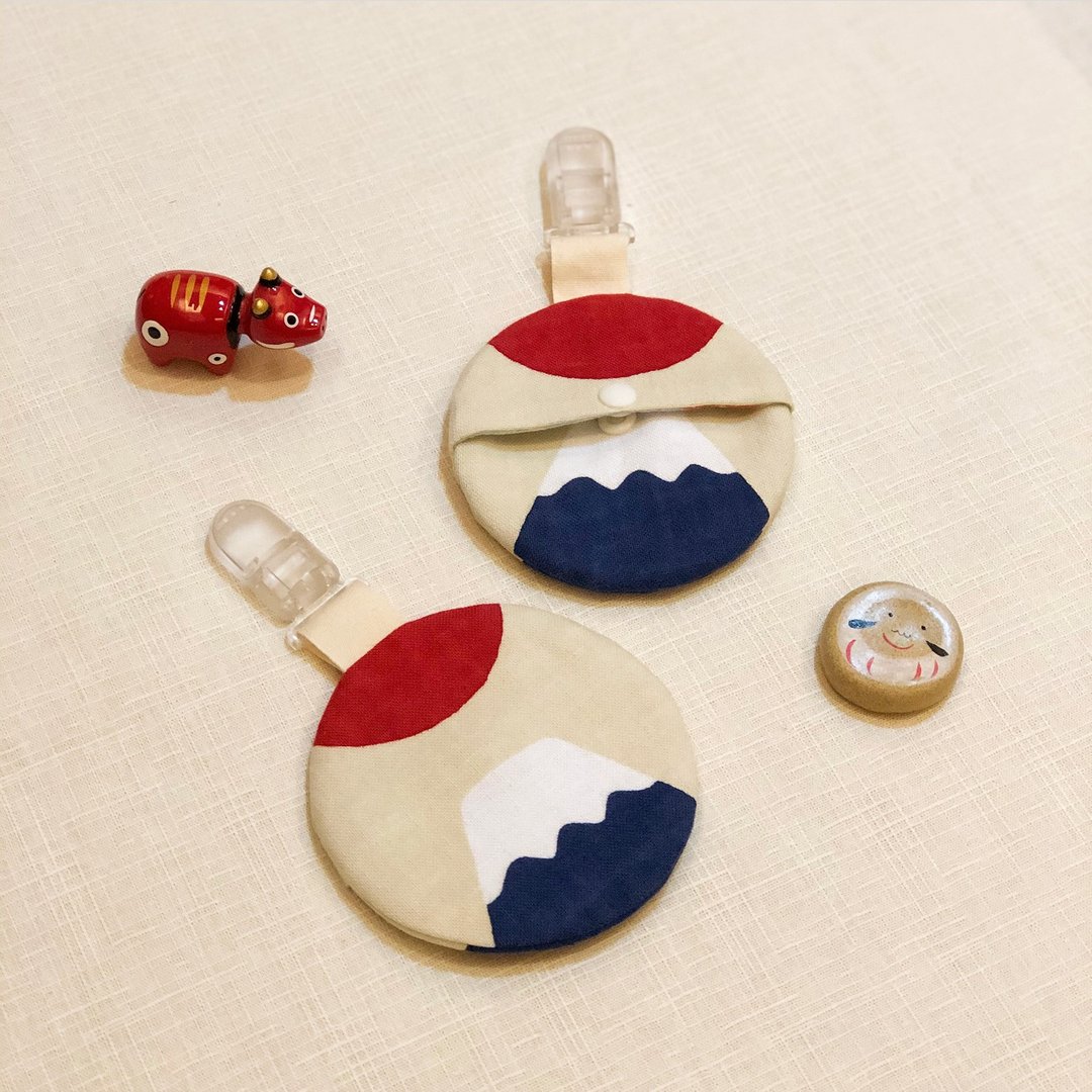 富士山平安符袋 (圆形) - 婴儿饰品 - 棉．麻 多色