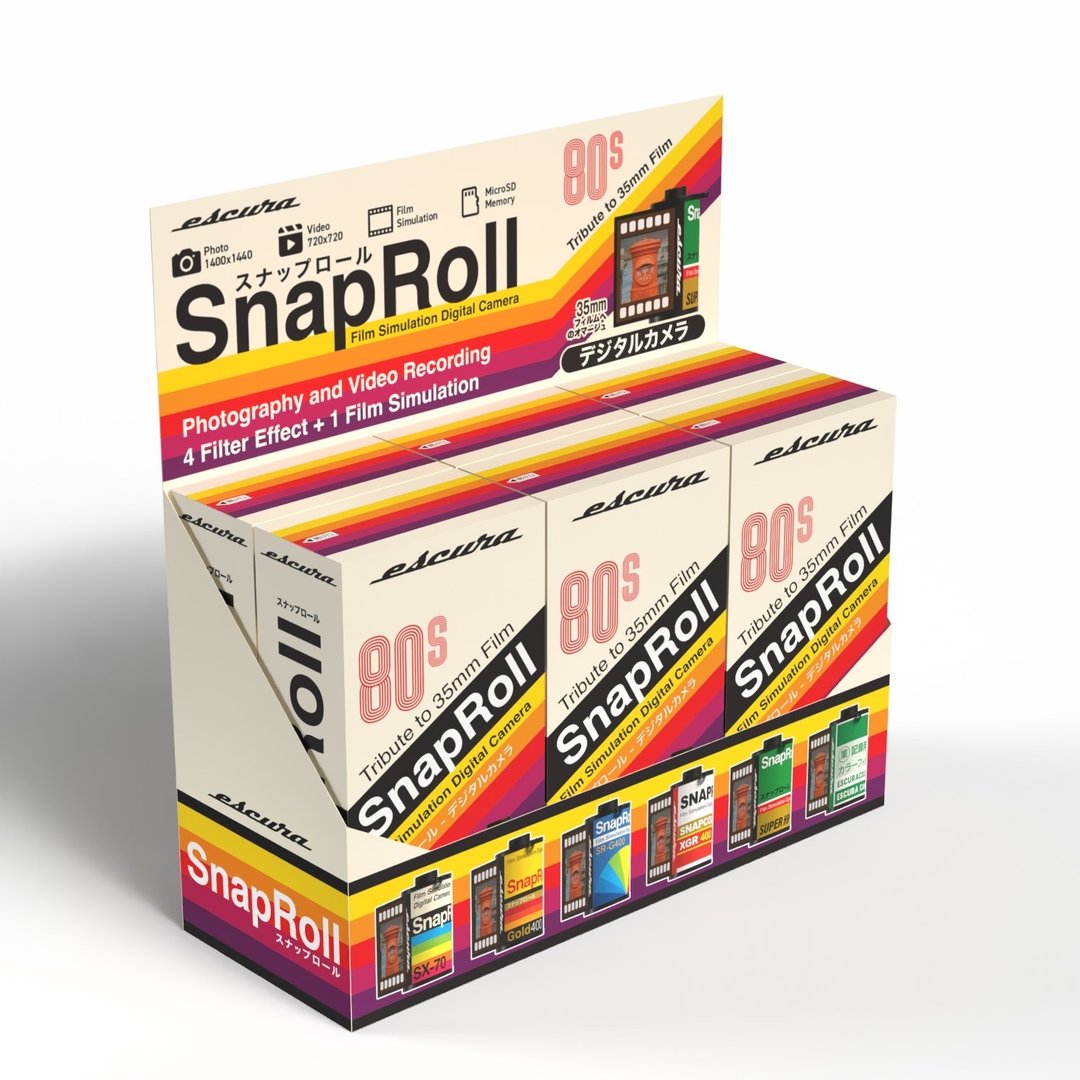 SnapRoll 模拟底片数位相机 大盒6入 (不重复)【盲盒】 - 数码小物 - 塑料 多色