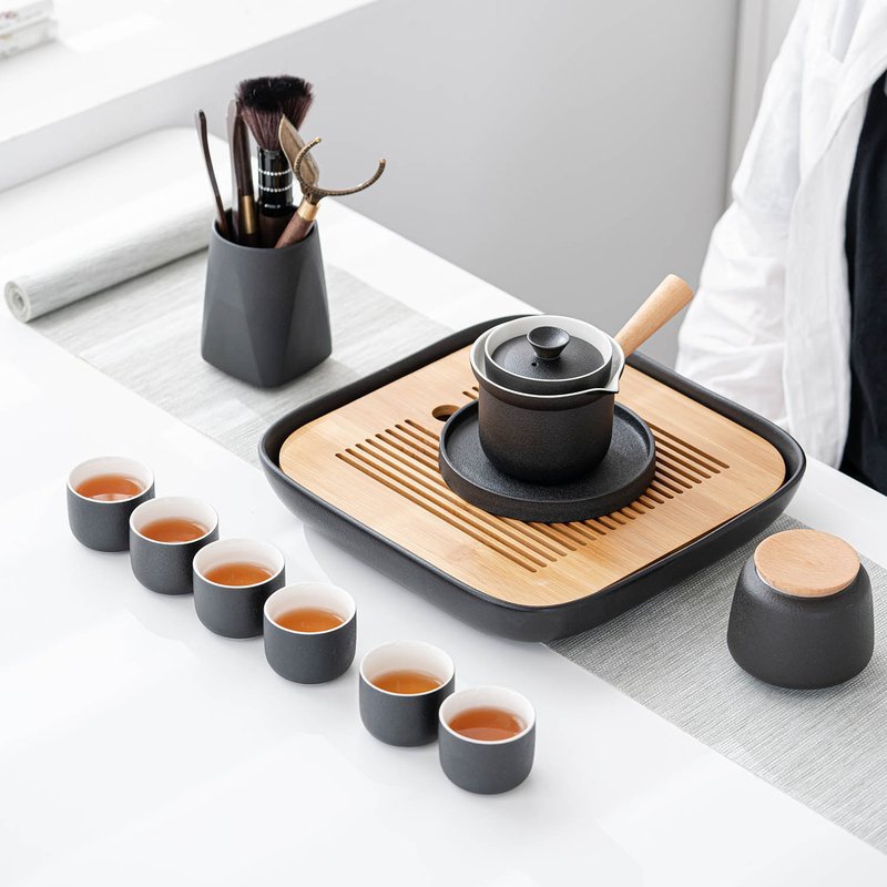 ZESEE | 烟云茶具套组 - 茶具/茶杯 - 陶 黑色