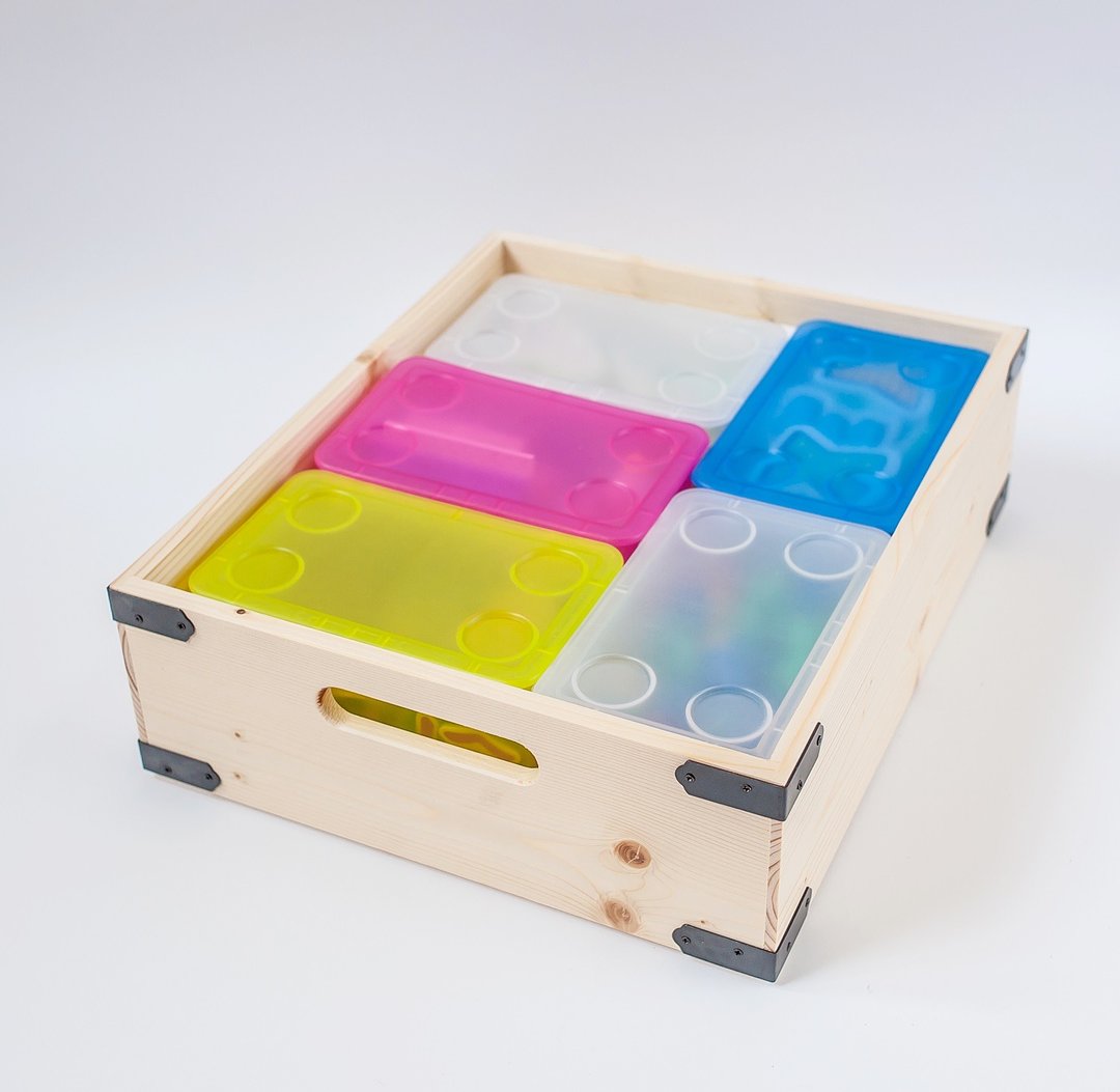 【木制中工具箱-低】手工 原木木箱 工业风 收纳箱 - 收纳用品 - 木头 