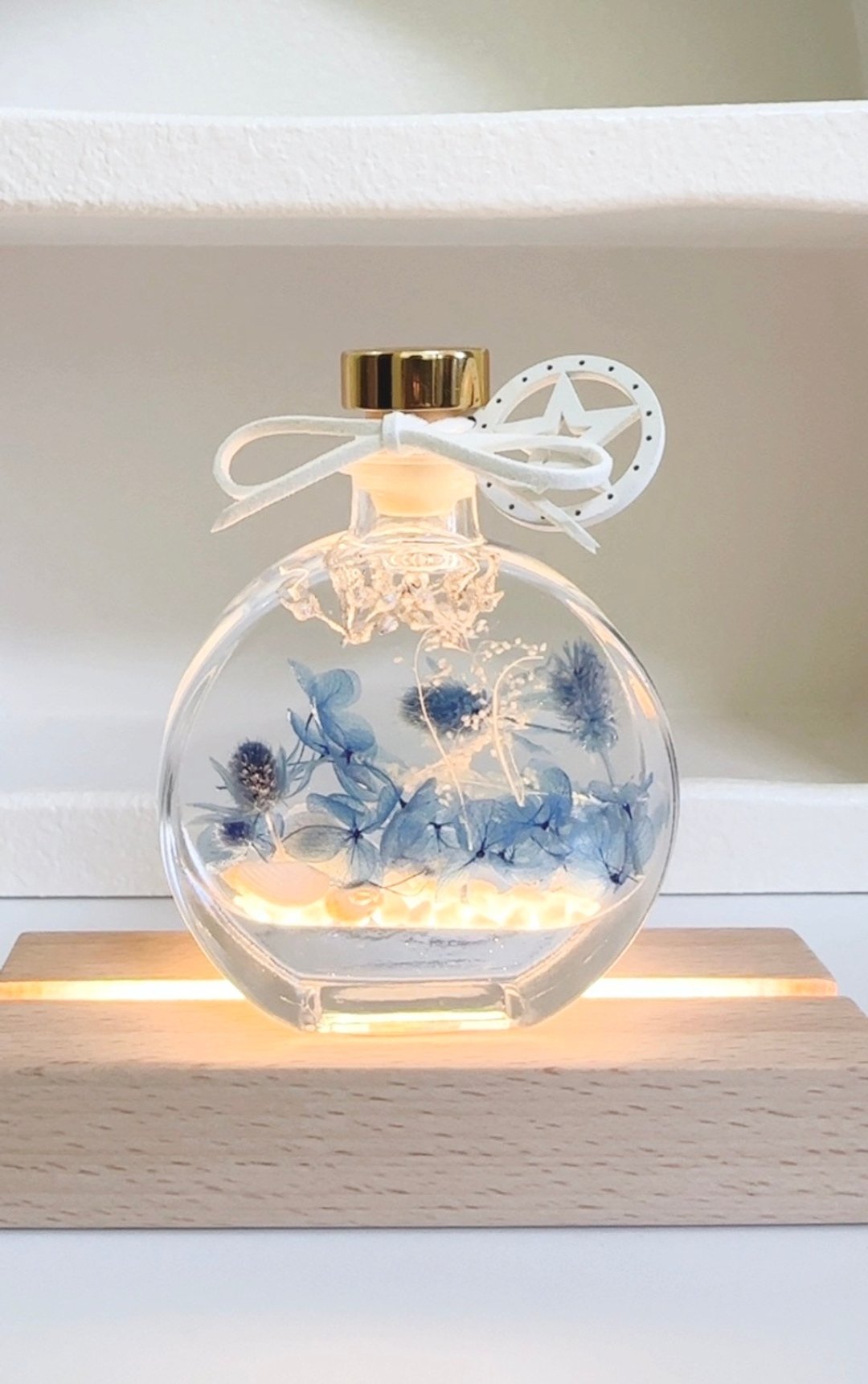 【节日送礼】浮游花瓶 夜灯 不凋花 干燥花 交换礼物 圣诞装饰 - 干燥花/捧花 - 植物．花 