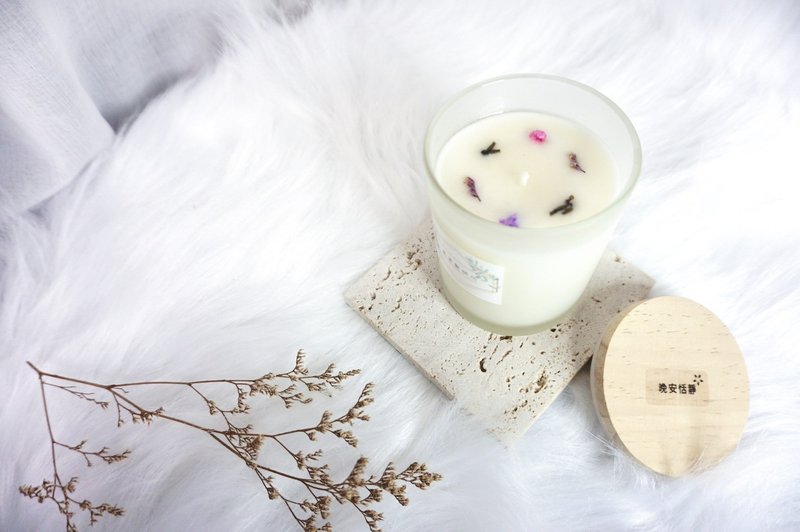 【晚安恬静】薰衣草/助眠/放松/精油蜡烛 /天然精油/香氛 - 蜡烛/烛台 - 精油 白色