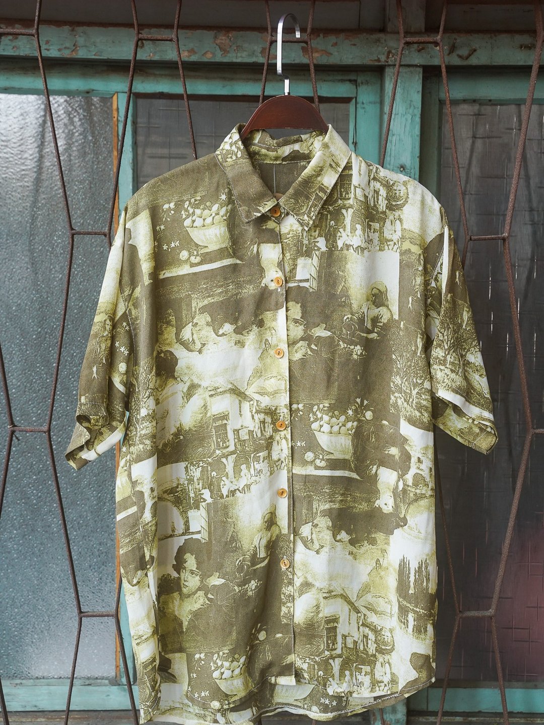 纯情百货行 Vintage 古着衬衫  LS061 西方美学衬衫 - 女装衬衫 - 聚酯纤维 咖啡色