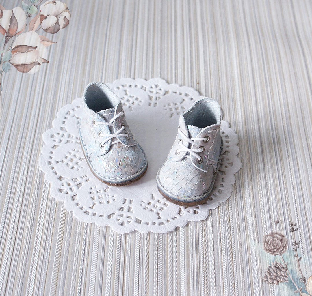 Paola Reina Blue Boots, Doll shoes, Doll footwear, Shoes for Paola Reina - 玩偶/公仔 - 真皮 蓝色