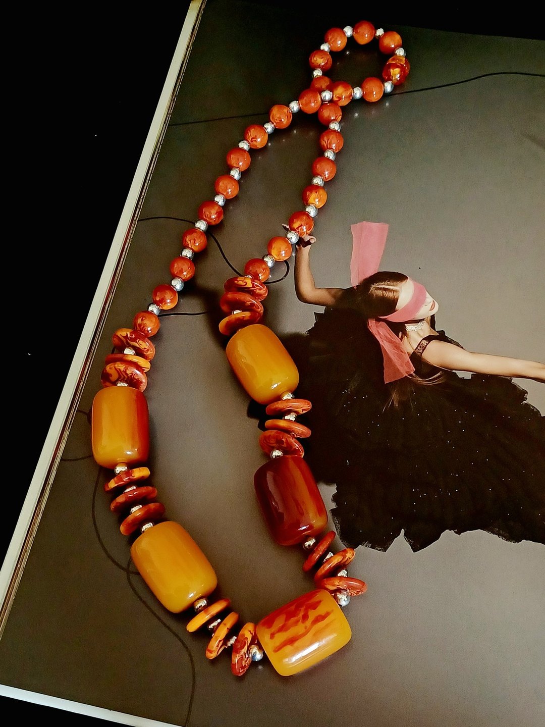 vintage jewelry 华丽东方风格 赛珞珞项链 - 项链 - 塑料 