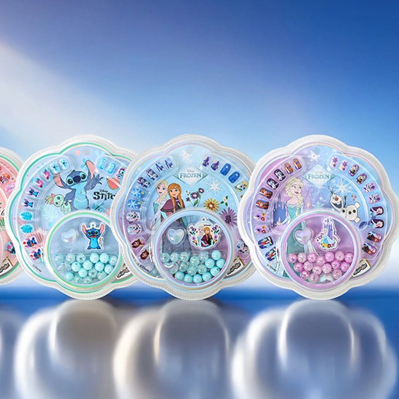 迪士尼串珠指甲贴套装 生日 圣诞礼物 女孩礼物 冰学奇缘 史迪奇 - 其他 - 其他材质 多色