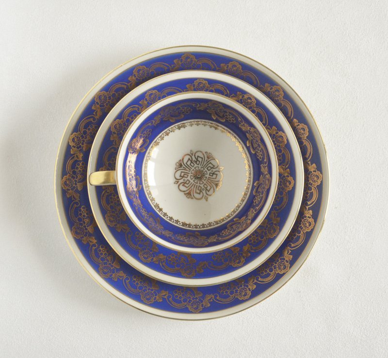 德国古董下午茶杯盘组V - 茶具/茶杯 - 瓷 蓝色