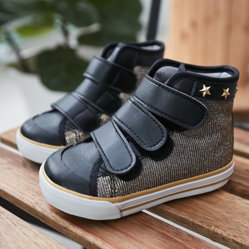 Kay金铜高筒休闲鞋(小孩) - 童装鞋 - 人造皮革 金色