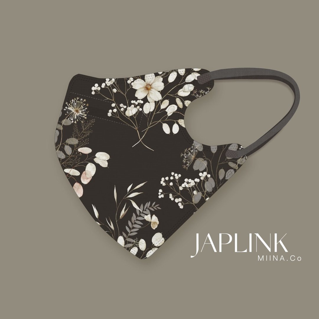 【标准】JAPLINK HEPA 高科技水驻极 立体医疗口罩-漆夜花香 - 口罩 - 聚酯纤维 黑色