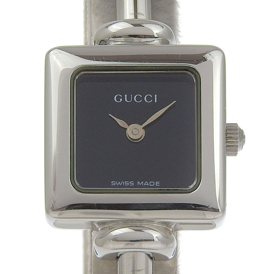 【日本直送】宝缇嘉 GUCCI 手表 1900L 不锈钢 石英 指针式显示 黑色表盘 女性用【二手】 - 女表 - 不锈钢 银色