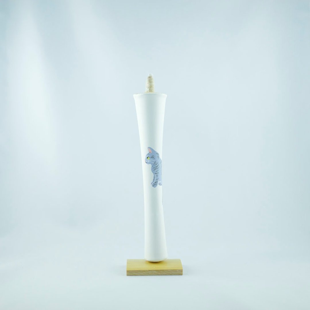 【京都伏见京蜡烛】世间都是猫 联名限定款 NMR-1515 - 蜡烛/烛台 - 蜡 白色