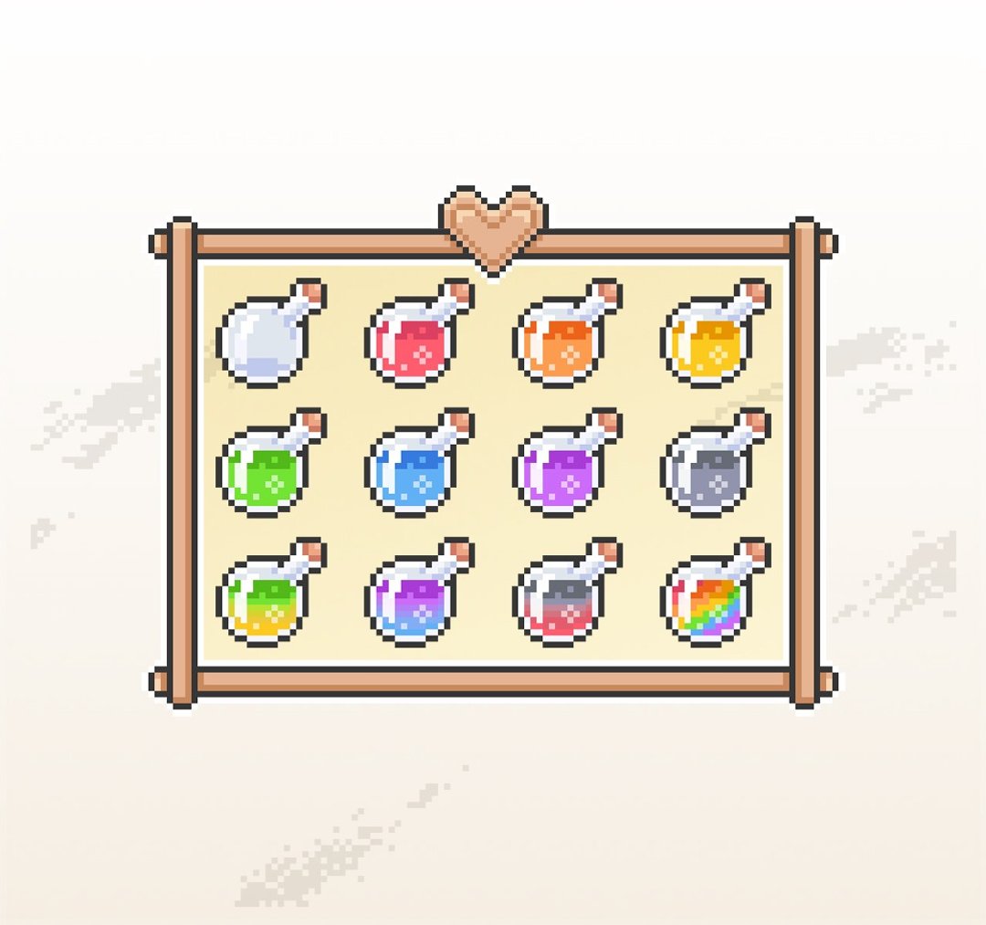 Twitch订阅者徽章及小奇点徽章/忠诚徽章/像素风/游戏药水瓶 - Logo 设计/图案设计 - 其他材质 