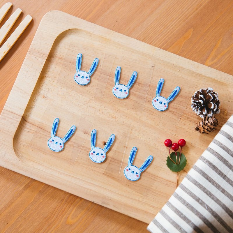 经典兔头 刺绣徽章 贴布 拼贴DIY MIT - 其他 - 棉．麻 白色