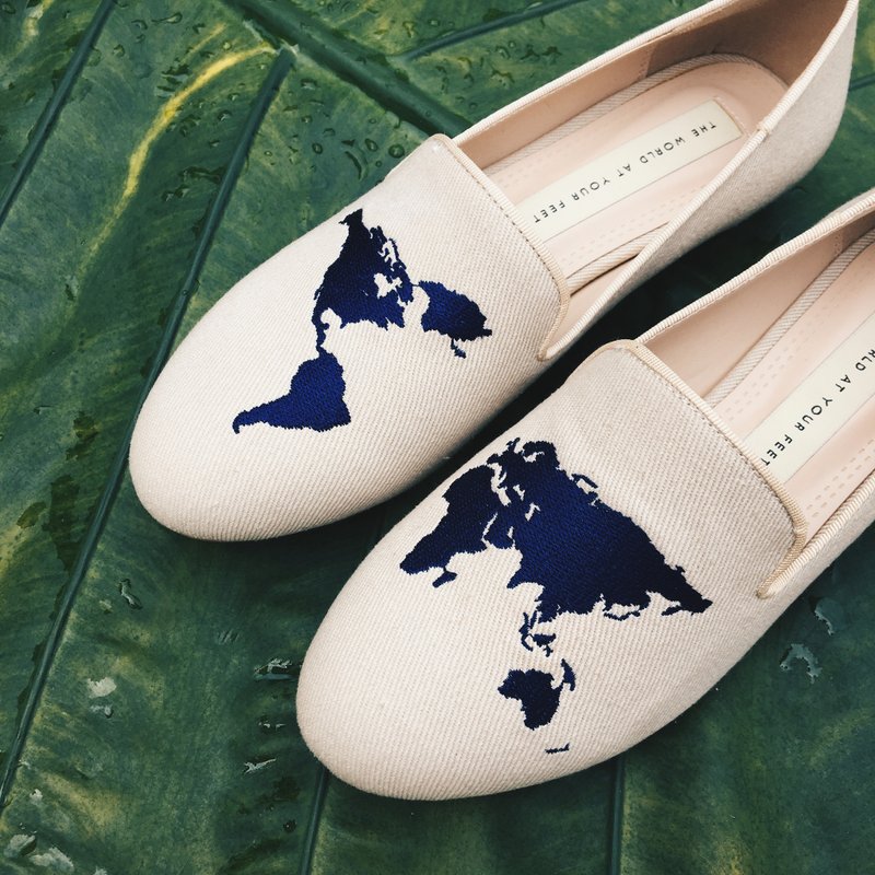 Classic Loafers (Air) - 女款休闲鞋 - 棉．麻 卡其色