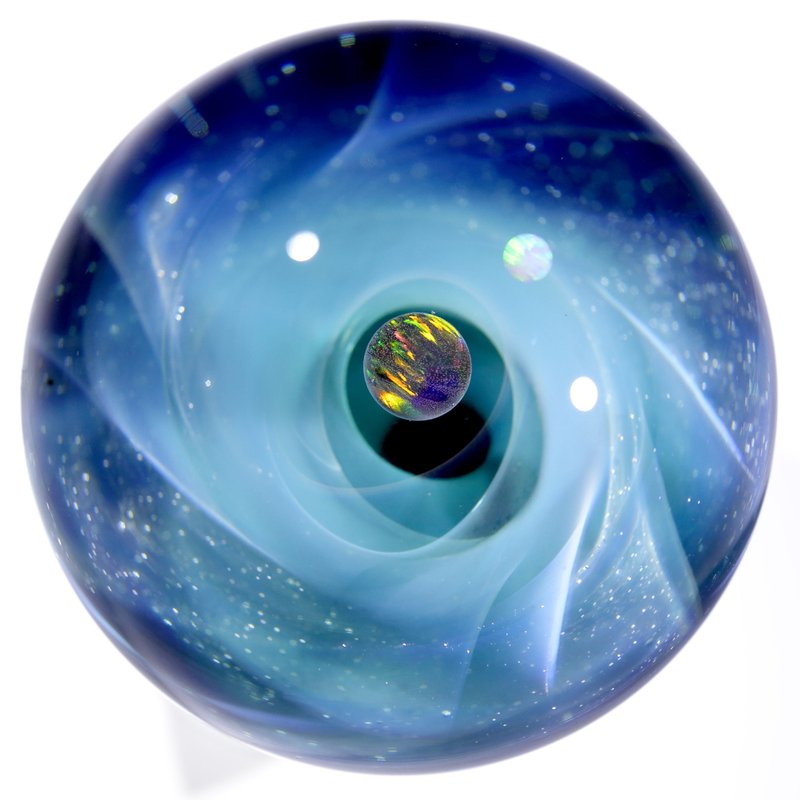 50mm 宇宙玻璃球摆设 no.M244 - 摆饰 - 玻璃 蓝色