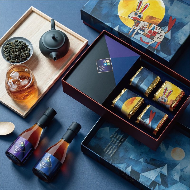 【中秋礼盒独家限定】一切从简健康首选-台湾茶叶X100%天然果醋 - 茶 - 其他材质 蓝色