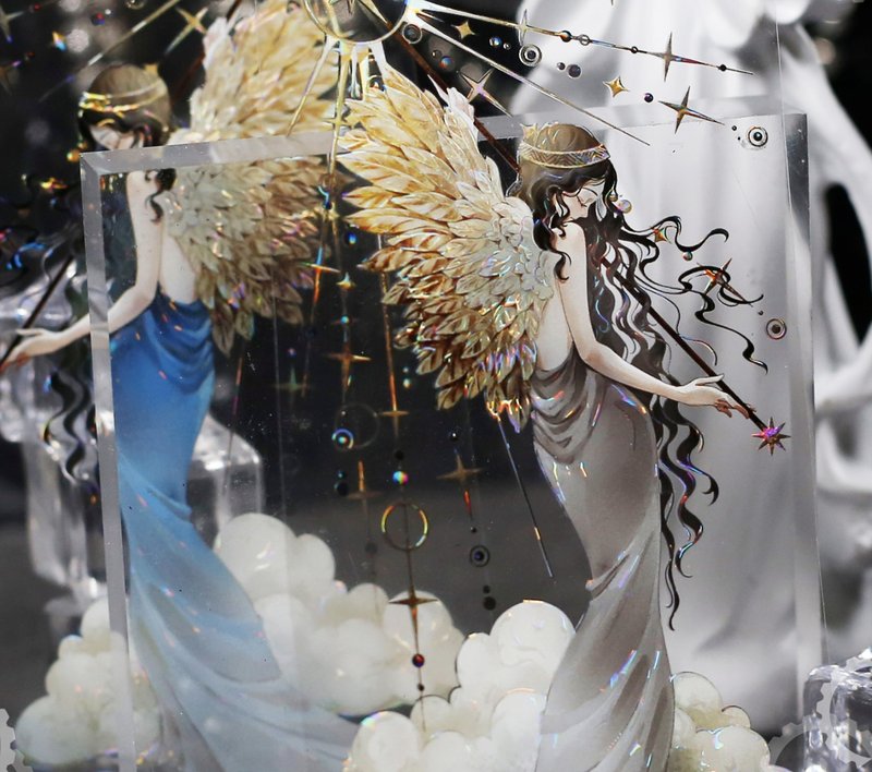 月華 月のめがみ (月神) 大畫幅人物 PET 和紙膠帶 貝殼光 10米卷 - 纸胶带 - 其他材质 多色