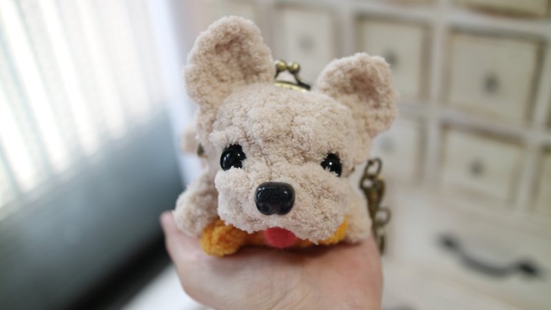 手工宠物-法斗玩偶口金 - 零钱包 - 纸 