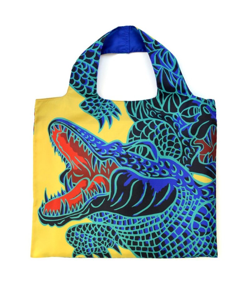 环保袋 - Singing Crocodiles - 侧背包/斜挎包 - 聚酯纤维 蓝色