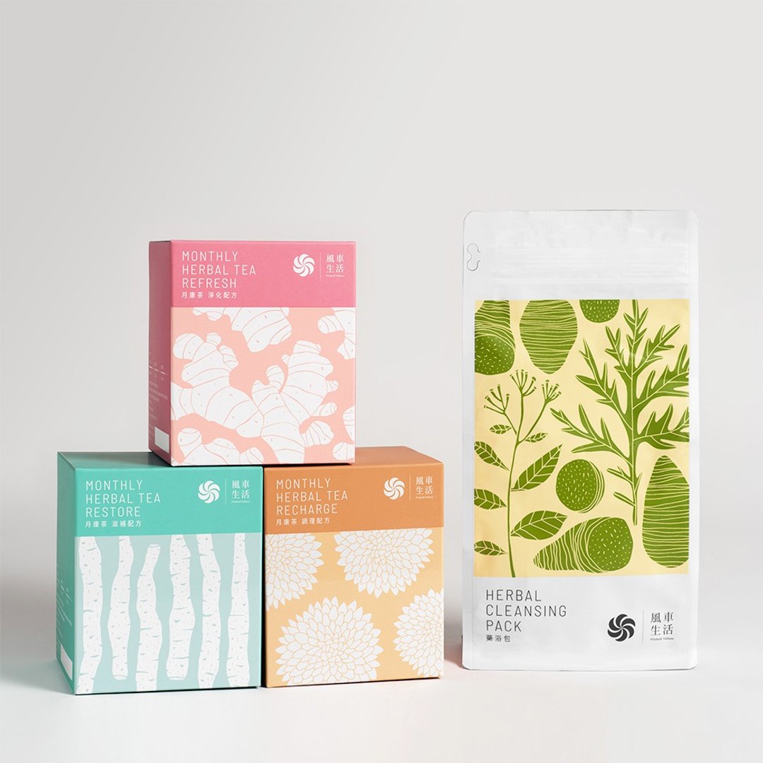 【完美保养组】3个月备孕计划 - 月康三阶段调理茶组+药浴包 - 健康/养生 - 其他材质 咖啡色