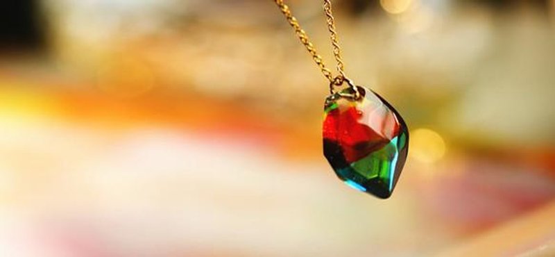 [Made to order] Full color ice rock - 项链 - 其他金属 多色