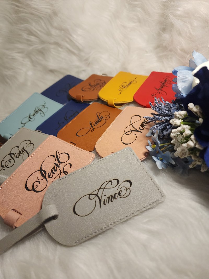 【定制化自订文字】行李箱皮质吊牌 姓名吊牌 情人节礼物 byMerci - 行李吊牌 - 真皮 