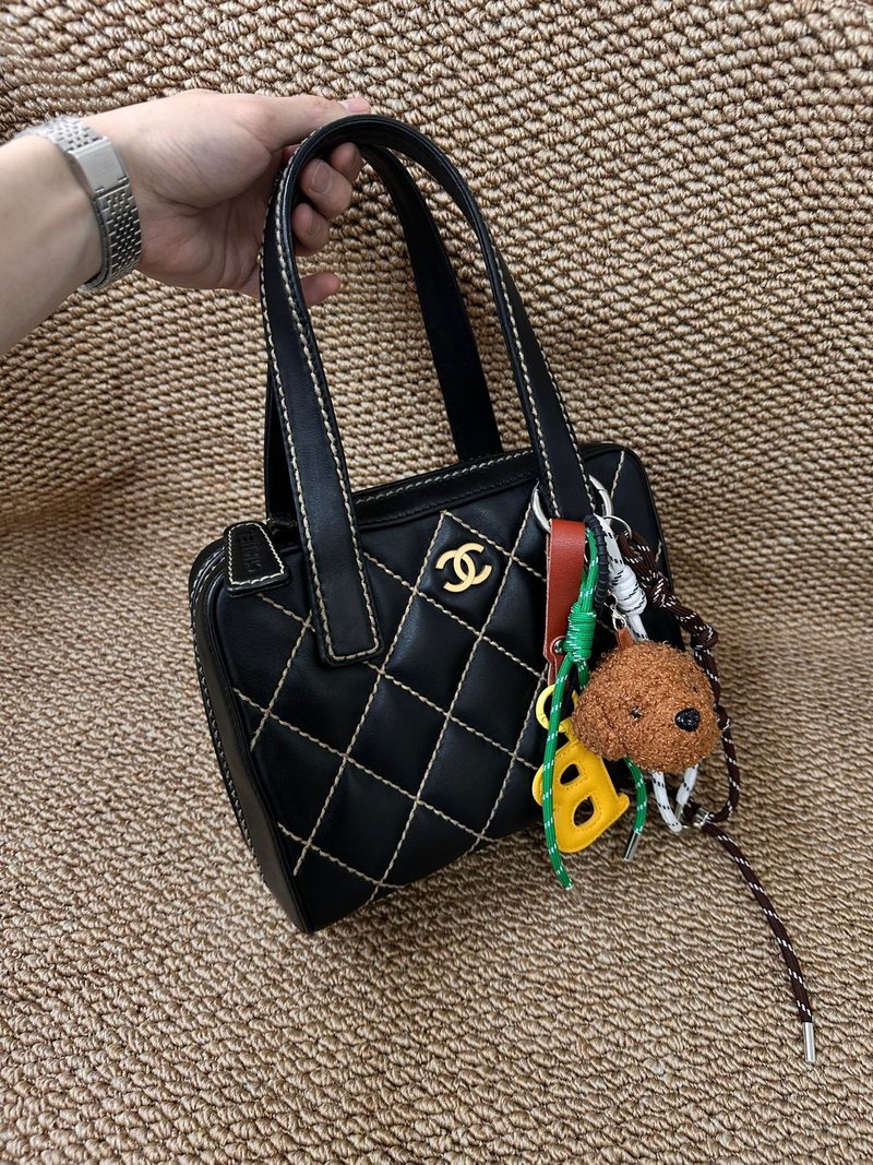 中古包 Chanel 罕有外缝线 Small Size 手提包 - 手提包/手提袋 - 真皮 黑色