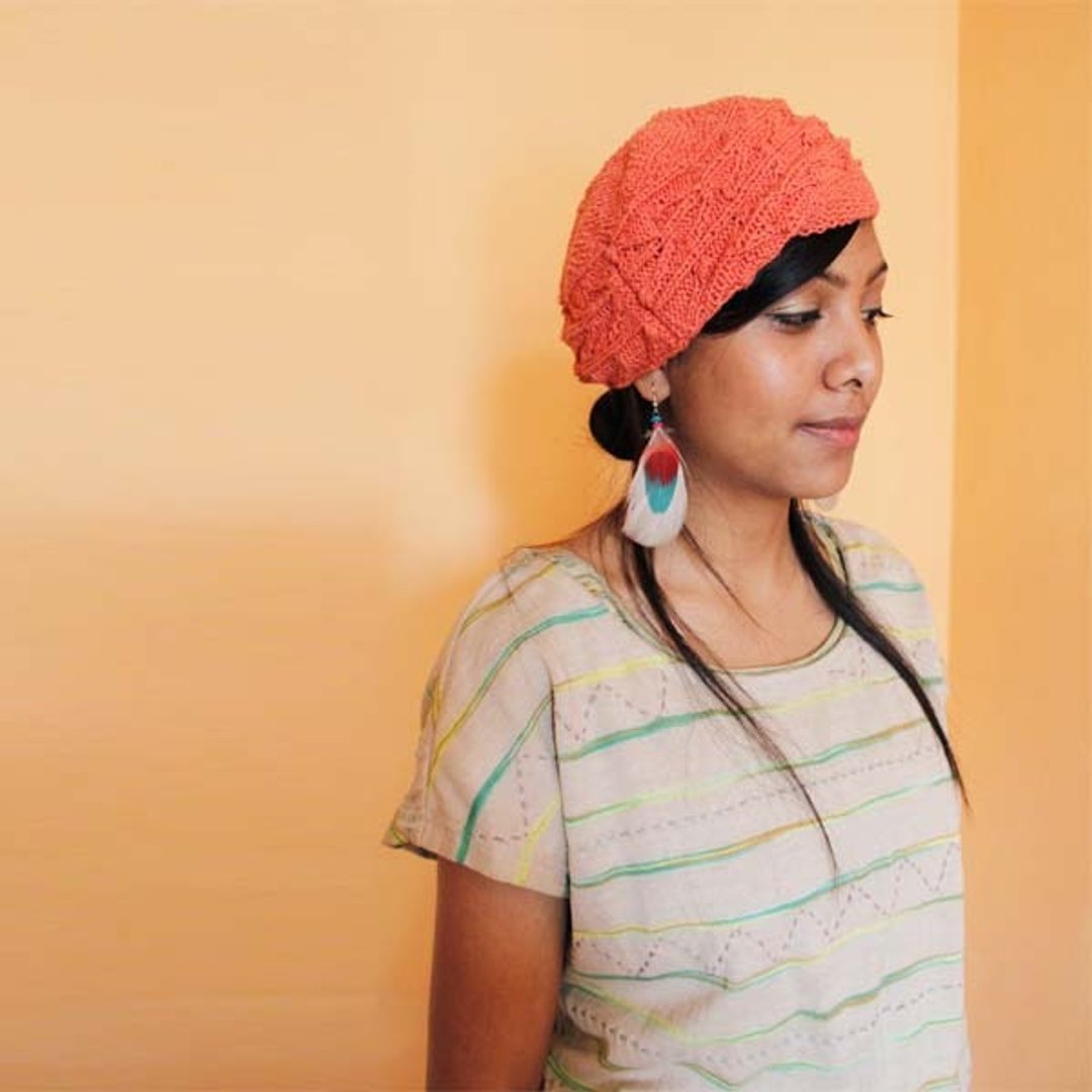 ☆ Hammock ☆ 彡 Olive Reef Beret - 帽子 - 棉．麻 红色