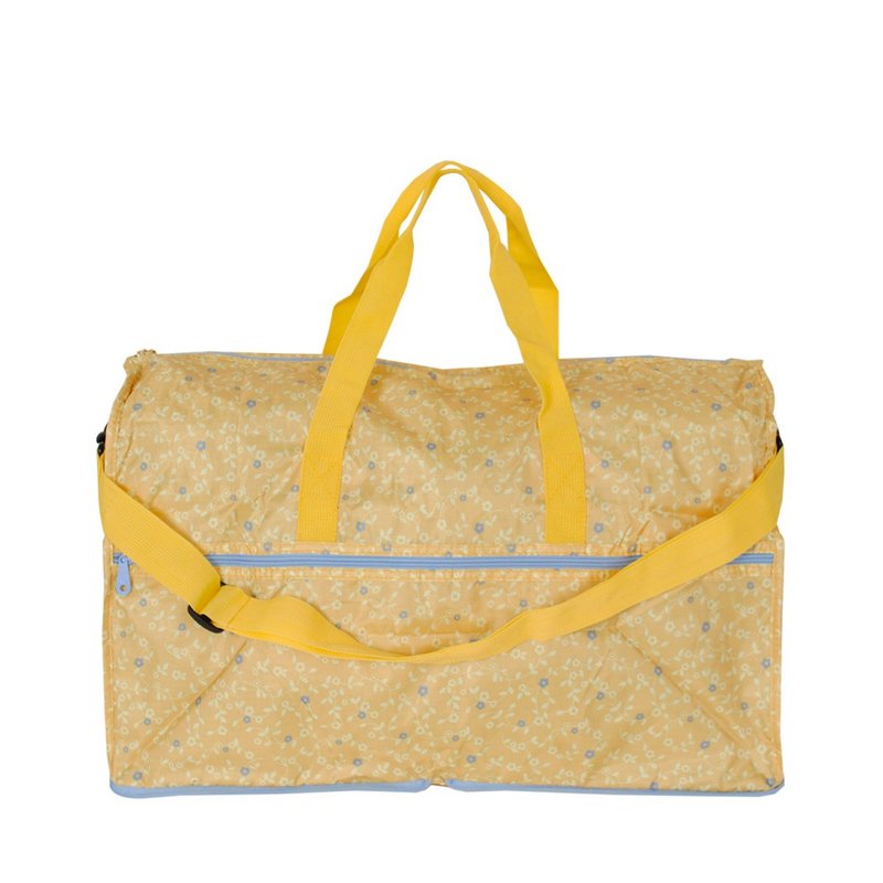 【HAPI+TAS】日本原厂授权 折叠旅行袋 (大)- 黄色花朵华尔滋 - 手提包/手提袋 - 聚酯纤维 多色