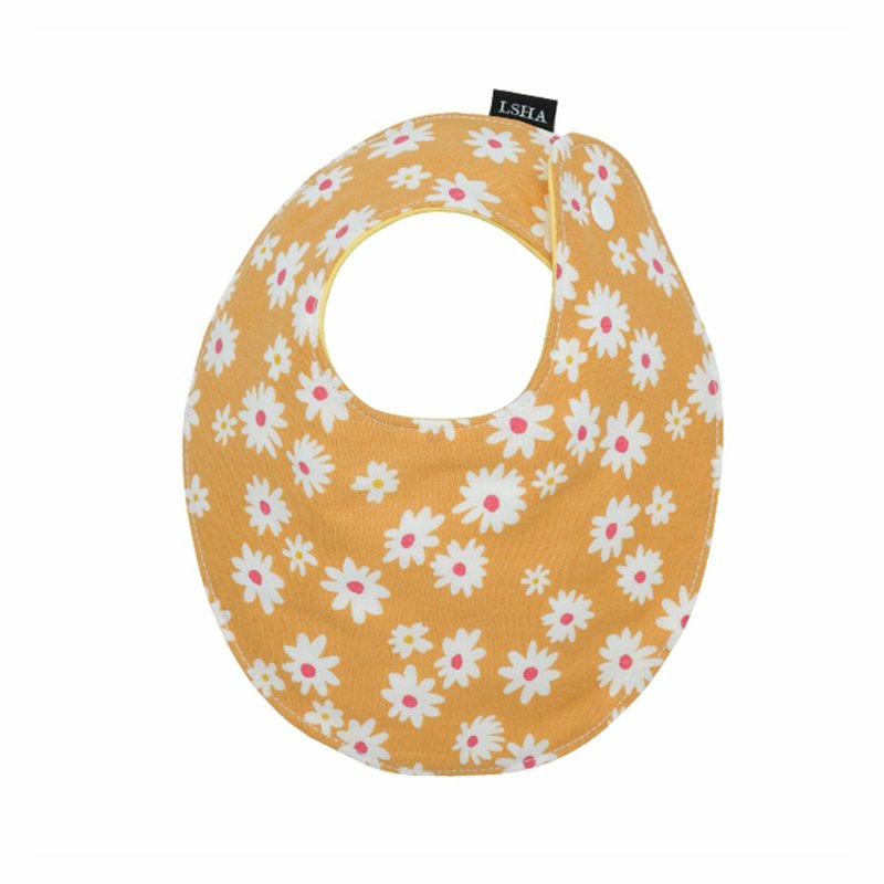 LSHA-八重纱宝宝围兜(小雏菊)-桔 - 围嘴/口水巾 - 棉．麻 橘色