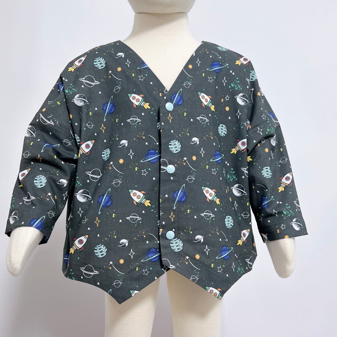 小城市薄外套-火箭宇宙 - 童装上衣 - 棉 绿色