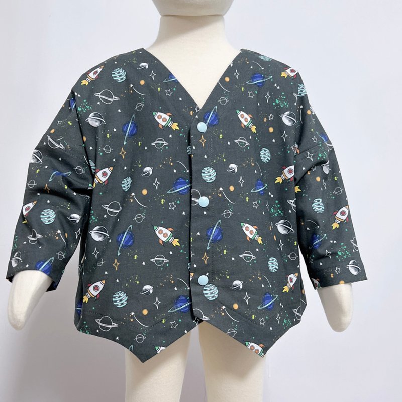 小城市薄外套-火箭宇宙 - 童装上衣 - 棉 绿色