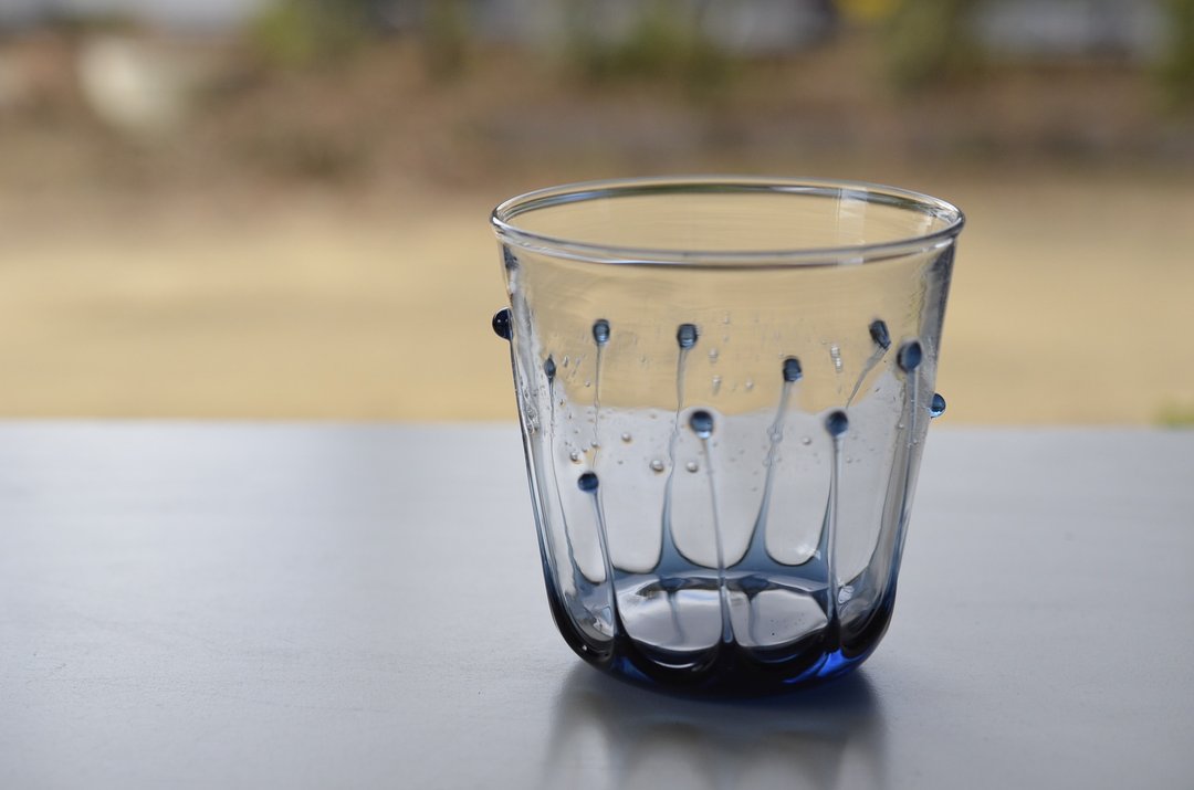 Drop of glass (blue gray) - 玻璃杯 - 玻璃 蓝色