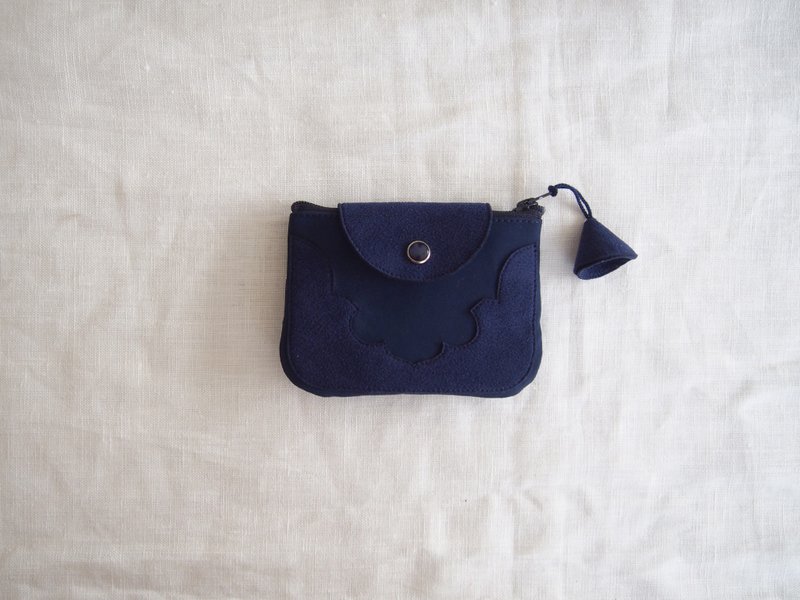 temple coin purse  ( navy  ) - 零钱包 - 聚酯纤维 蓝色