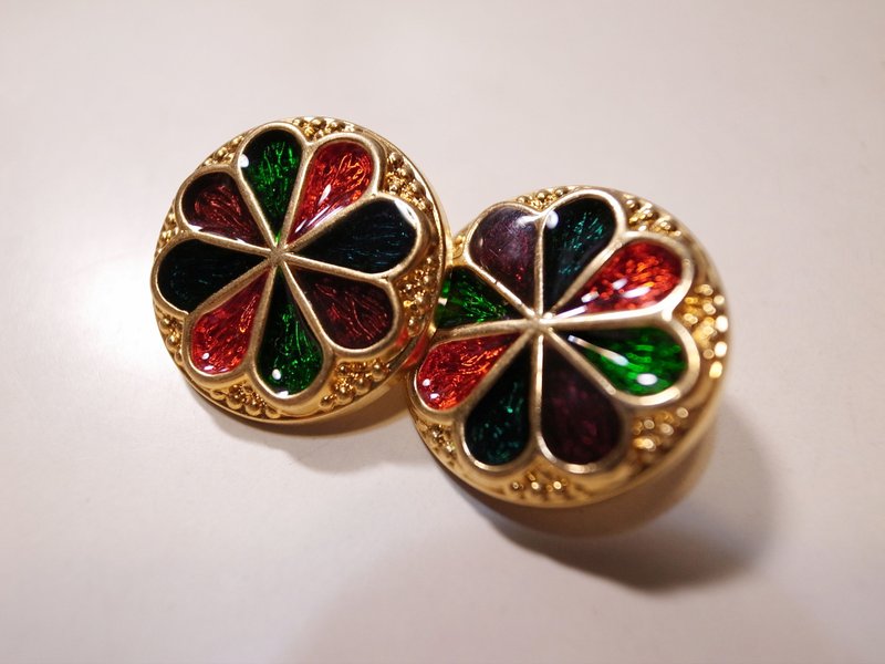 彩色柳丁耳环 - 耳环/耳夹 - 塑料 多色