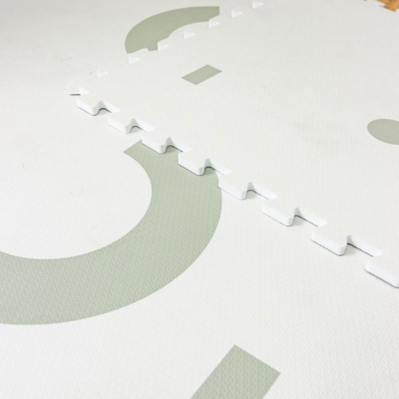 【PLAYZU】酪梨奶昔 ∣ 舒适和谐儿童游戏地垫 简约几何 童趣巧拼 - 爬行垫/游戏垫 - 其他材质 绿色