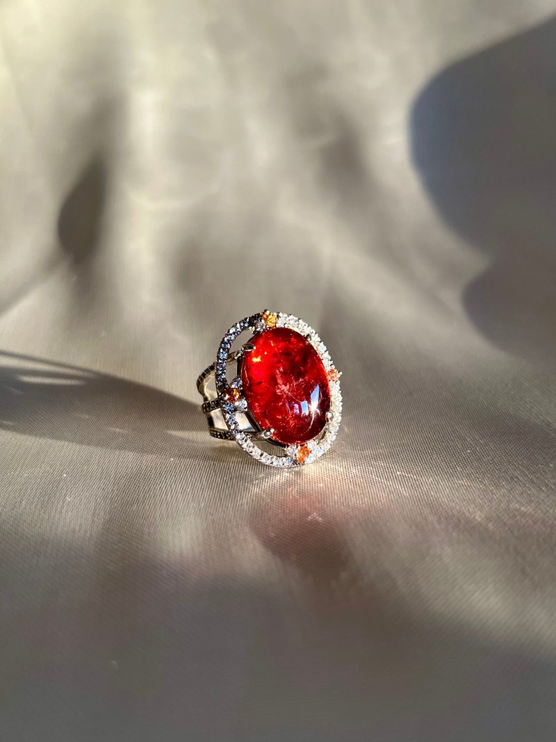 20 克拉红碧玺鸡尾酒戒指 - 戒指 - 半宝石 红色